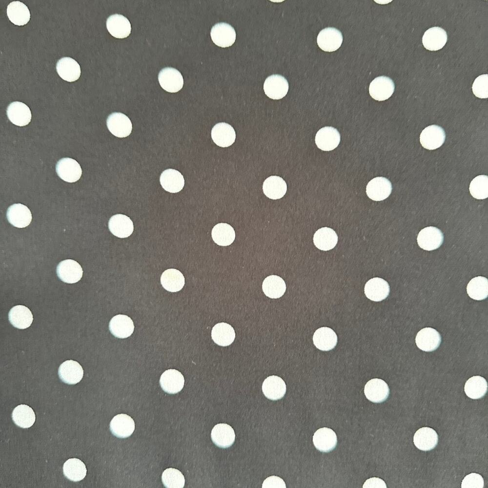 Lauren Ralph Lauren Dress V-Neck Short Sleeve Fit & Flare Black Polka Dot Sz Med - Picture 8 of 9